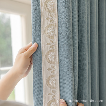 Sunscreen espessou as cortinas bordadas de Chenille Jacquard